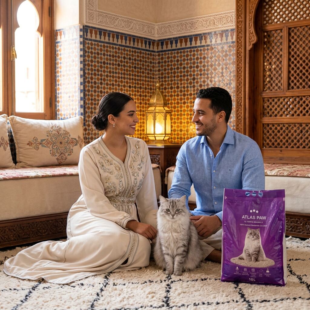 Litière Canino 10L sur zellige marocain